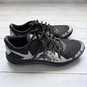 Nike Lunar Exceed TR Women’s 8.5 Training Shoes Black Gray Camo Gym